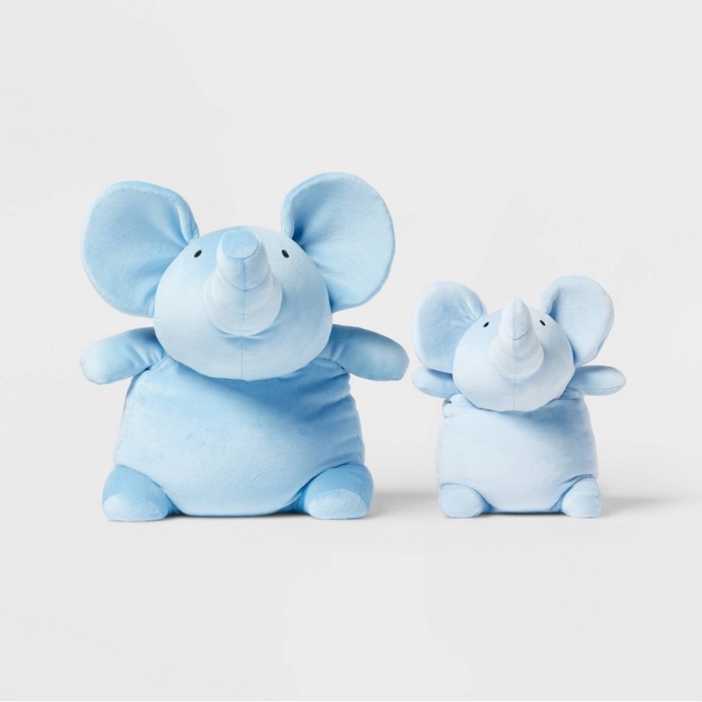 NWT Pillowfort Blue Elephant and Baby Weighted Blanket Plush kids’ throw pillow - Picture 4 of 4